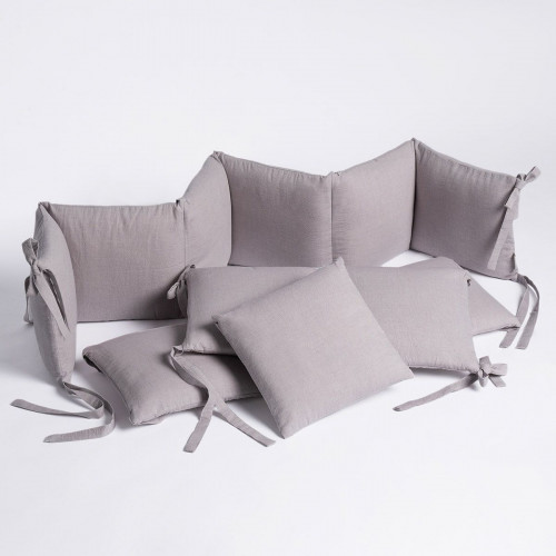Бортики для кроватки Perina "Soft Cotton" (серо-лиловый)  - фото 1
