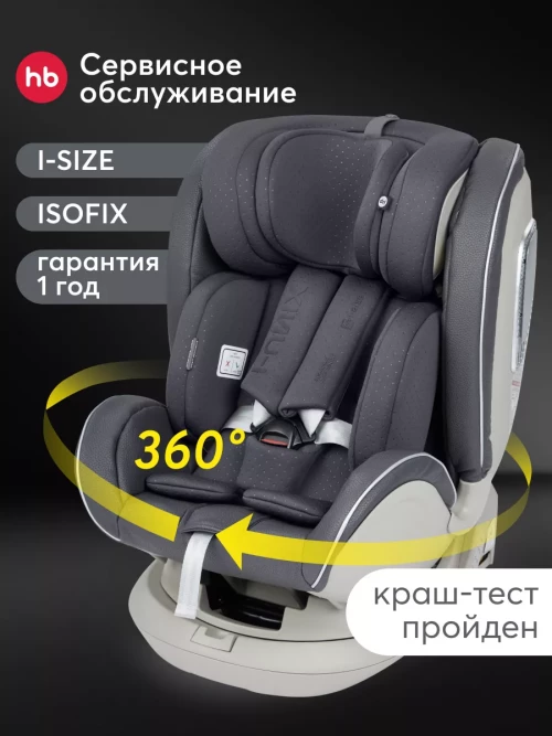 Автокресло Happy Baby I-Unix 0/1/2/3 (0-36кг) Graphite
