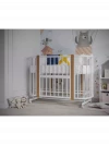 Кроватка-трансформер Incanto Nuvola LUX без маятника 120*60 (закругленный) белый