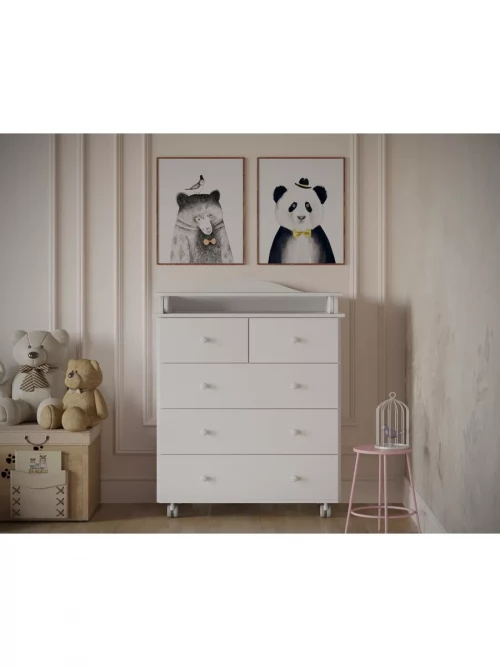 Комод Incanto Nuvolla Lux 800/5 белый