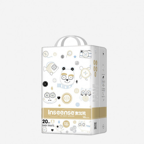 Трусики-подгузники супертонкие XXL (15+кг) Inseense V6/20шт (золотая упаковка) (6)