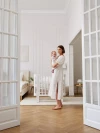 Кроватка-трансформер Happy Baby Mommy Love 160*70 и 100*70 (закругленный) White