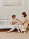 Кроватка-трансформер Happy Baby Mommy Love 160*70 и 100*70 (закругленный) White