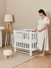 Кроватка-трансформер Happy Baby Mommy Love 160*70 и 100*70 (закругленный) White