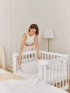 Кроватка-трансформер Happy Baby Mommy Love 160*70 и 100*70 (закругленный) White
