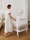 Кроватка-трансформер Happy Baby Mommy Love 160*70 и 100*70 (закругленный) White