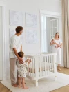 Кроватка-трансформер Happy Baby Mommy Love 160*70 и 100*70 (закругленный) milk