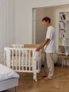 Кроватка-трансформер Happy Baby Mommy Love 160*70 и 100*70 (закругленный) milk