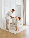 Кроватка-трансформер Happy Baby Mommy Love 160*70 и 100*70 (закругленный) milk