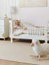 Кроватка-трансформер Happy Baby Mommy Love 160*70 и 100*70 (закругленный) milk