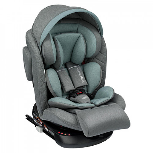 Автокресло Indigo Smart Plus isofix 0/1/2/3 (0-36 кг) серый-зеленый