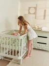 Кроватка-трансформер Happy Baby Mommy Love 160*70 и 100*70 (закругленный) Sage
