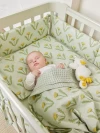 Кроватка-трансформер Happy Baby Mommy Love 160*70 и 100*70 (закругленный) Sage