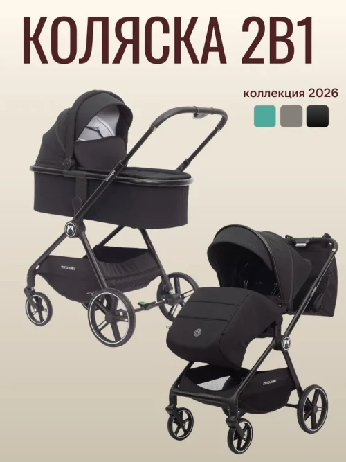 Коляска 2 в 1 Ining Baby Z1-X PRO black - фото 1