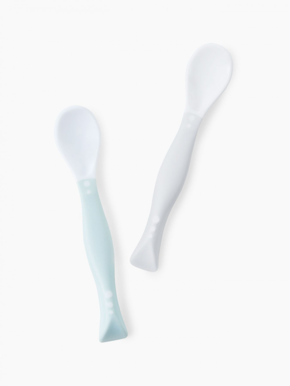 Набор ложек Happy Baby для кормления, 2 шт. (grey&blue, 15003)