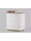 Комод Incanto Nova 800/4 дуб/белый