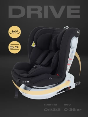 Автокресло Rant Drive isofix LB619 0/1/2/3 (0-36 кг) Black