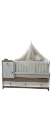 Кроватка-трансформер Lovely Baby Frida 170*60 и 120*60 белый