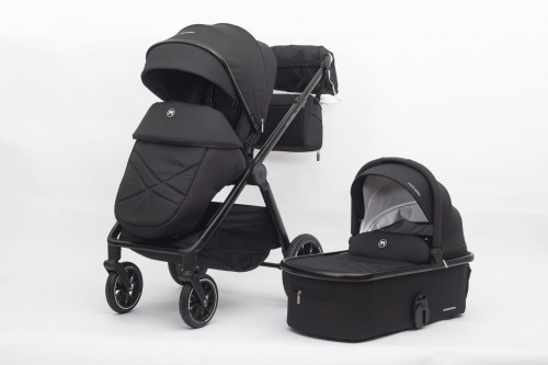 Коляска 2 в 1 Ining Baby KR345 Plus black - фото 1