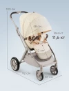 Коляска прогулочная Happy Baby Luna 360 beige flowers