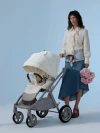 Коляска прогулочная Happy Baby Luna 360 beige flowers