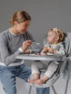Стул для кормления Amarobaby Gourmet серый